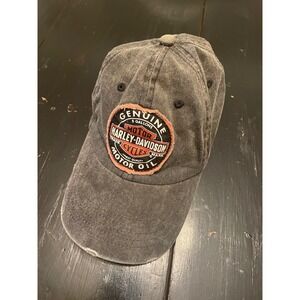 Harley-Davidson Genuine Motor Oil Hat Acid Wash Gray Distressed Baseball Cap
